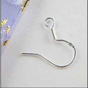 200 st mycket Sterling 925 Silver Clasps Hooks Earring Fynd Fishwire Hooks smycken DIY 15mm Fish Hook Fit Earrings338o