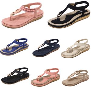 2024 Sapatos sandálias baixas mulheres saltos de verão malha superfície lazer mamãe preto branco tamanho grande 35-42 j43-1 ga 60