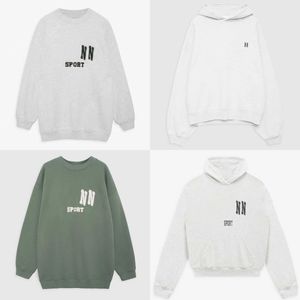 Sweatshirt Ny trendig designer Cotton Loose Pullover Jumper Simple English Letter Print Classic Fleece Women Casual mångsidig rund nacke hoodie tröja toppar