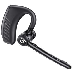 Trådlöst headset Bluetooth Earpiece med dubbla brus som avbryter mikrofonhänderna gratis hörlurar en enda hörlur över öronhängen för iPhone Samsung Android