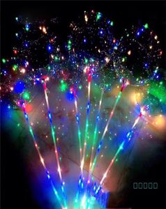 LED-blinkende Luftballons, Nachtbeleuchtung, Bobo-Ball, mehrfarbige Dekoration, Ballon, Hochzeit, dekorative helle, leichtere Luftballons mit Stick1066576