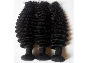 Peruansk malaysiska brasilianska mänskliga hårstrå naturligt svart 830 tum djupvåg obearbetad europeisk indiska remy hårförlängningar 4pc5799162