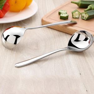 Spoons Korean Stainless Steel Thickening Spoon Creative Long Handle El Pot Soup Ladle Home Kitchen Essential Tools H22659