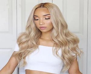 613 Blonde Körperwelle Volle Spitzeperücken Echthaar Mittlere Größe Kappe Schweizer Spitze Malaysische 134 Spitzenfront Remy Haar Perücken Für Schwarze Frauen7791235