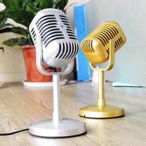 Karaoke Wired Condenser Microphone Mobile Phone Vintage Retro Laptop Studio Earphones for PC