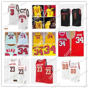 2022 NCAA Custom Maryland Stitched College Basketball Jersey 34 Len Bias Jerseys 20 TRAVIS VALMON 24 TRACE RAMSEY 14 SPENCER BARKS 10 SERREL SMITH JR Jerseys SEAN OBI