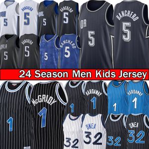 Maglia da basket Paolo Banchero Tracy McGrady Maglia da basket Penny Hardaway Maglia da uomo Orlandos Magics Maglia da città per bambini bianca nera