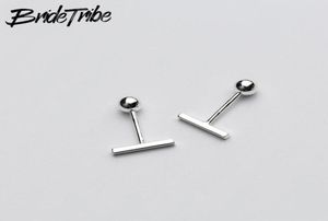 Stud Bridetribe Sterling Silver Small Geometric Screw Back Earrings For Women Girls Kids Piercing Jewelry Orecchini AROS ARETES8954342