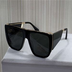 127 fyrkantiga solglasögon svart och guldram Sonnenbrille pilot solglasögon gafas de sol ny med box2284