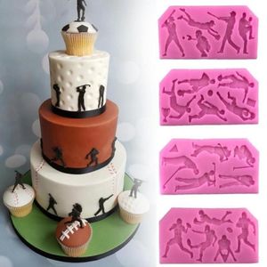 Kuchendekorationswerkzeuge, Sport-Silikonform, Ball, Fußballform, Silikon-Fondantform, Sport-Kuchenform, Fondantbälle #2012475