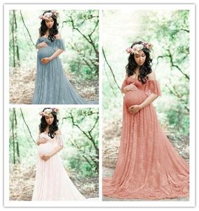 POシュートマタニティドレスガウンウェディングパーティーMaxi妊娠ドレス9305595のために妊娠中の新しいマタニティドレス女性の小道具
