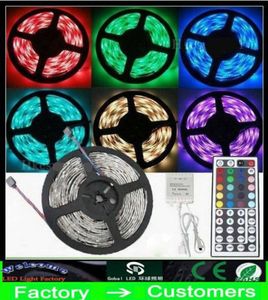 500m 500メートルRGB LEDストリップライト5Mroll 5050 SMD 5M Flexible 16FT 300 LED Waterfroof 44Key IRリモートコントローラーDHL S1684133