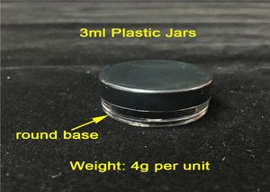 安価な3ML3G黒いふたプラスチック容器煙瓶全体のプラスチックワックス容器をワールドワイドにする4700152