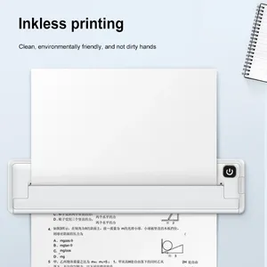 Pocket PO Dokumentskrivare Inkless Printing Paper 1000mAh Replacement Bluetooth-kompatibel lätt att använda