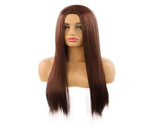 Human Hair Wigs European and American fashion midpoint female long straight style design multicolor optional spot6094328