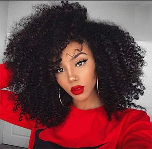 Unprocessed Malaysian Human Hair Wigs for Black Women Malaysian Afro Kinky Curly Pre Plucked Human Hair Wigs With Baby Hair3505874