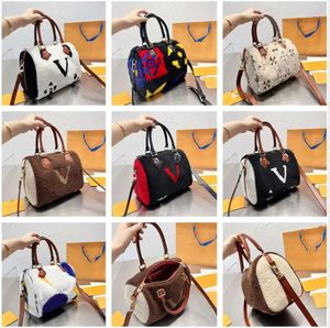 Luxo novos designers sacos de inverno das mulheres bolsas de lã de cordeiro mensageiro crossbodies de alta qualidade bolsas femininas cor crossbody sacos travesseiro saco de compras