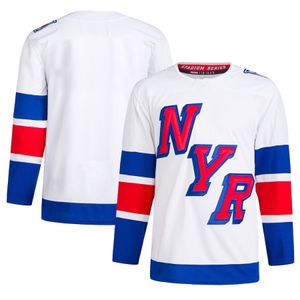 2024 Stadium Series Matt Rempe 73 Artemi Panarin 10 Mika Zibanejad 93 Shesterkin 31 Fox 23 Kreider 20 Trouba 8 Maglie da hockey Maglia da uomo bianca S-XXXL cucita