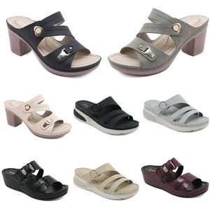 2024 Summer Women Shoes Sandaler Low Heels Mesh Surface Leisure Mom Black White Red Green Large Size 36-42 O7-1 GAI