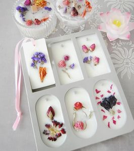 DIY Aromaterape woska silikonowa forma Super popularne spersonalizowane prezenty Flower Ornaments woska pleśń mydlana świeca pleśń DIY Clay Crafts1913668