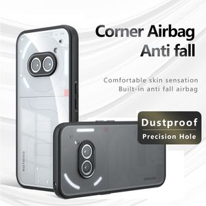 Lätt skrubba / helt transparent PC-hudkänsla Telefonfodral för ingenting Telefon 2a Anti-fallskydd Hårt omslag