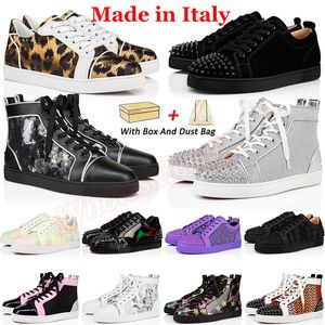 Low Top Sneakers Red Bottoms Made In Italy Casual Shoes Women Mens Designer Loafers Louis Junior Spikes Flat Suede Leather Rubber Sole Vintage Platform Trainers