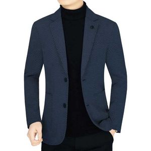 2024 Primavera e autunno Nuovo abito da uomo medio e giovane Sottile casual Abito monopezzo Top Abbigliamento Cappotto da papà