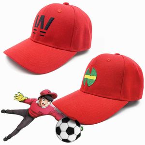 Anime football player Nange Elementary School Ruolin Yuan San Cos Hat Adult Embroidered Red Baseball Hat Duck Tongue Hat