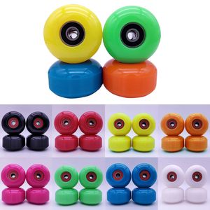 4Pcs Skateboard Wheels With Bearing 52x32mm 95A Soft Longboard Skateboard Wheels ABEC-9 Bearing Roller Skating Accessories Parts 240227