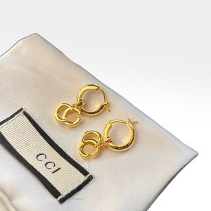 18K Gold Stated Designer Kolczyki do uszu Projektanci marki geometrii listy mody Kobiety na przyjęcie weselne Klasyczne S276V