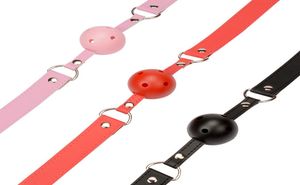 Pelle Bocca aperta Gag Ball Harness Restrizioni Giochi erotici Fissazione orale Fetish BDSM Bondage Giocattoli sessuali per coppie Prodotto sessuale3656683