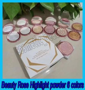 Skönhet Face Makeup Rose Highlight Powder Baked Contour Power Bronzers and Highlighters över hela markeringen av 6 färger8538512