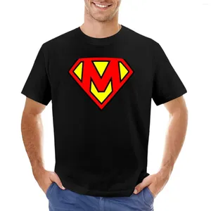 Мужские майки с буквой M |Футболка Super Vol.1 для тяжеловесов, мужская рубашка для тренировок