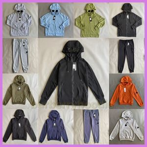 Herrtröjor tröjor cp huva jackor vindtät storm cardigan överrock modeföretag hoodie zip fleece fodrad kappa män compagny hoodie vinter 88