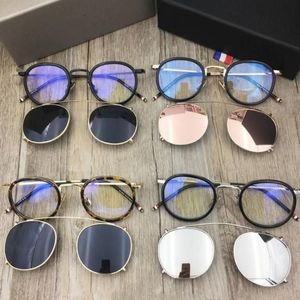 Nya 710 glasögonramar som klipps på solglasögonramar med polariserad linsbrun E710 Optiska glasögon med Origi Box347V