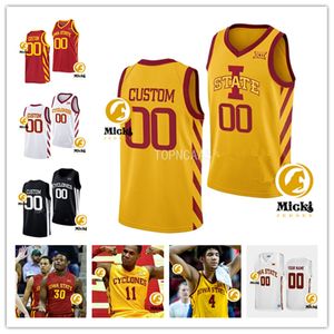 خياطة Iowa State Cyclones كرة السلة قميص Conrad Hawley Hason Ward Jaren Holmes Osun Osunniyi Barry Stevens Fred Hoiberg Custom Iowa State Jerseys