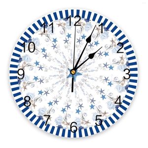 Zegary ścienne Ocean Shell rozgwiazda koralowa sypialnia Zegar duży nowoczesny kuchnia jadalny okrągły salon zegarek dekoracje domu