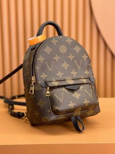 M44873 old flower mini backpack classic shoulder bag clutch handbag leather School bag travel bags designer bag tote bag