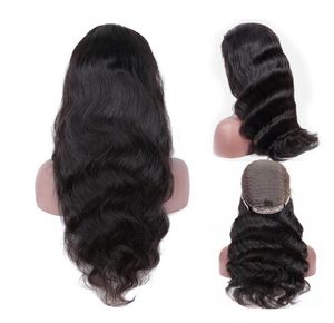 Indian Human Hair Fave Fala 4x4 koronkowe przednie zamykanie peruki 1028 cali długie ludzkie włosy peruki Afro Kinky Curly Human Hair Parg Natural Col8660014