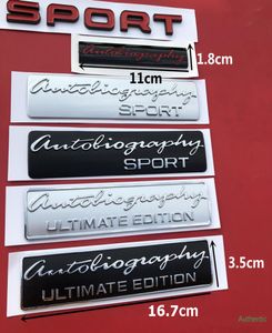 Handwriting SV Autobiography Ultimate Edition Sport Emblem Bar Badge for Range Rover Executive Limited Car Trunk Logo Sticker8550484