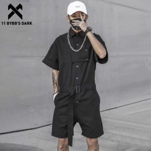 Macacão 11 Bybb Dark Techwear Função Cargo geral Harajuku Hip Hop Bolet Belt Summer Tactical Jogger Men calça Streetwear