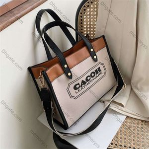 Handheld Canvas Womens New Fashion Ins Network Popular Tote Broadband Letter Bag Model