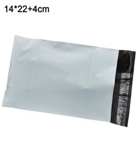 14224 cm Express-Beutel-Mailer-Verpackungsbeutel, weiße, undurchsichtige Lebensmittelpaket-Versandumschlagtaschen, 100 Stück, 5256357