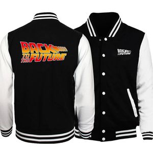 Zurück in die zukünftige Modebaseballjacke Männer klassische Filmreihe Jackets Casual Oversized Herren Creative Hip Hop Streetwear 240229