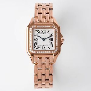 Orologio di alta qualità BVF in oro rosa con diamanti Cassa in acciaio pregiato 316 cinturino in vetro zaffiro specchio Movimento svizzero al quarzo 27MM