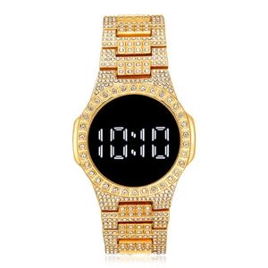 Zegarstka Burei LED Digital Display Bransoletka Watch Student Fashion Diamond Ladies Quartz Watch2022288p