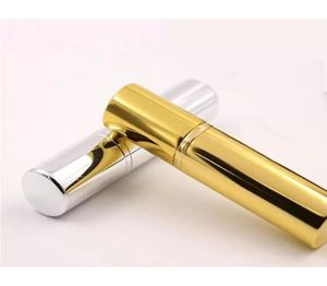 Cały błyskotliwy złoty srebrny 5 ml Przenośna przenośna mini perfum butelka Traveller Aluminium Spray Atomizer Pusta Parfum Containe1246288