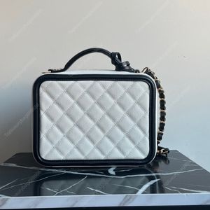 10A TOP MINI Crossbody Torka kamery Designer Luxury torebki torebki na ramię 17 cm kawioru kawioru oryginalna skórzana kratownica Diamentowa mała kwadratowa torba z pudełkiem różową torbą