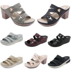 2024 scarpe da donna estive Sandali tacchi bassi Superficie in mesh Tempo libero Mamma Nero bianco rosso verde taglia grande 36-42 O23 GAI