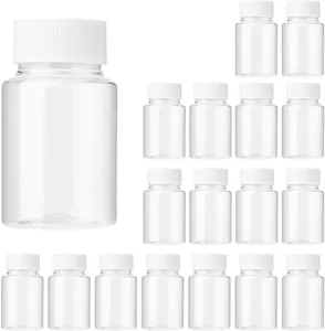 Storage Bottles 10Pcs 15ml/20ml/30ml/50ml/100ml Refillable Seal Vials Reagent Store Container Plastic Screw Cap